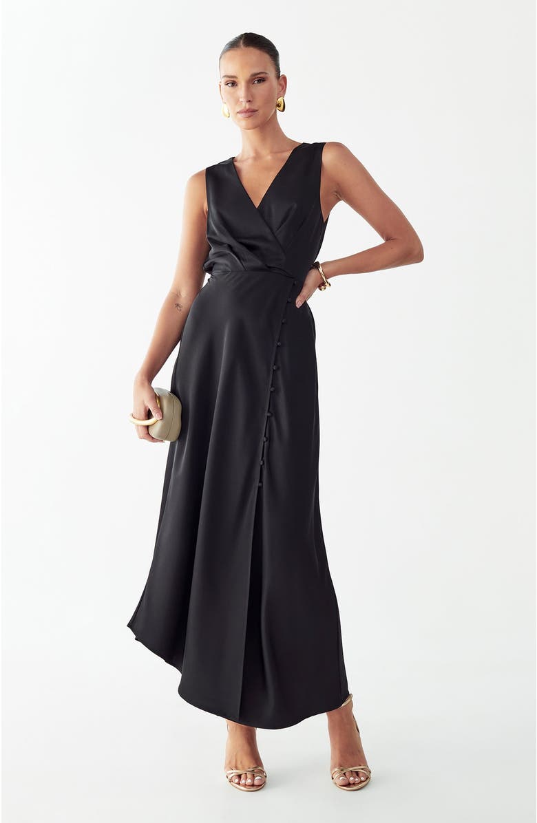 WILLA Esme Midi Dress, Main, color, Black