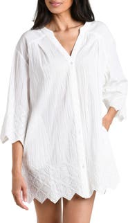 La Blanca Crinkle Collective Cover-Up Minidress