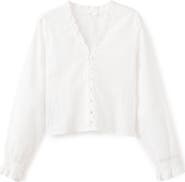 MANGO TEEN Textured Cotton Button-Up Shirt