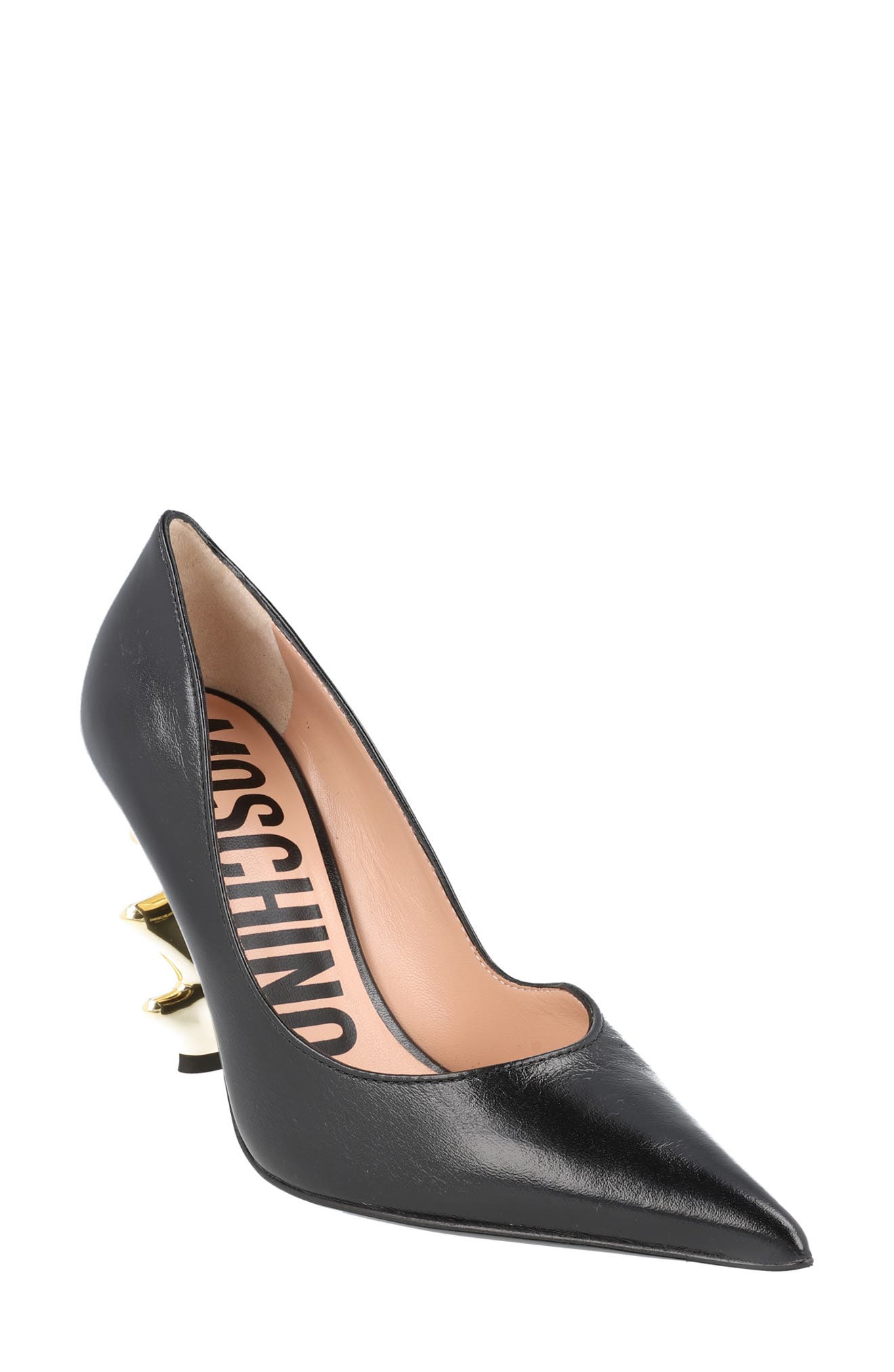 Moschino Metal Heel Pump, Main, color, 