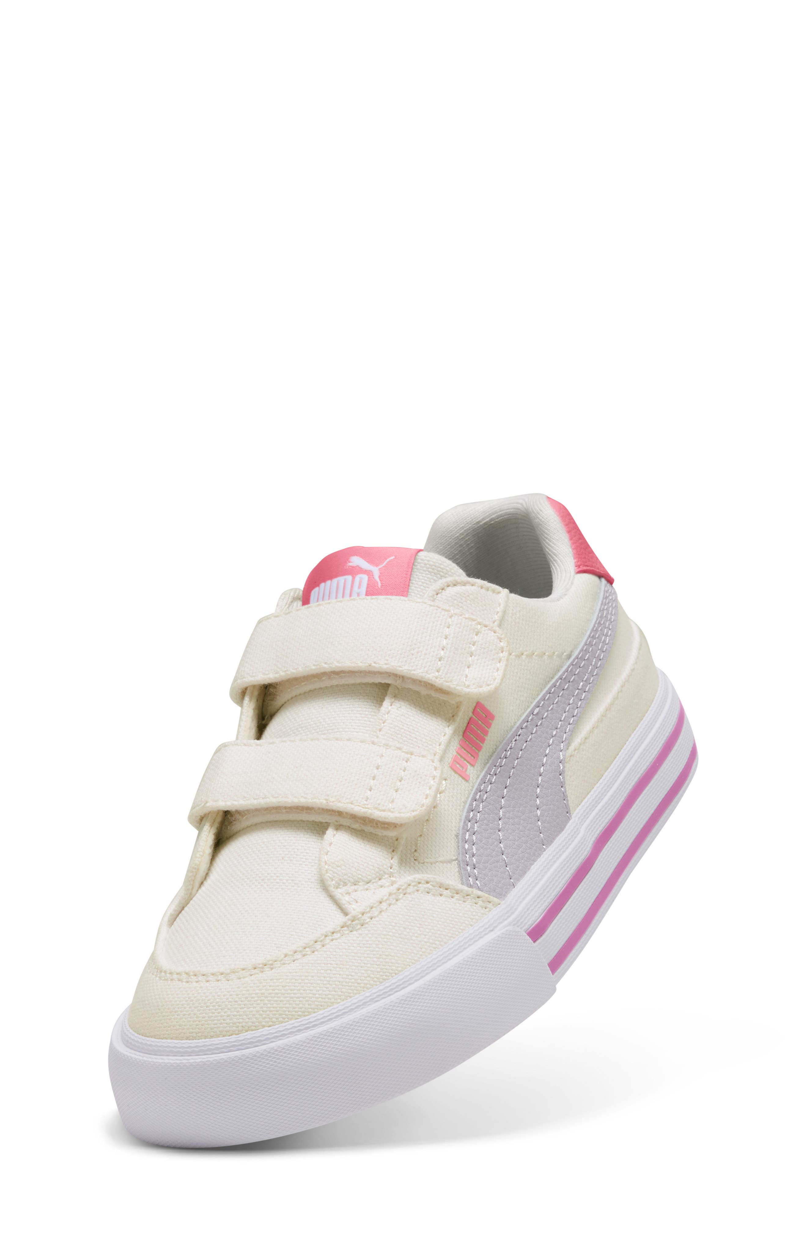 Kids' Court Classic Vulc Sneaker, Alternate, color, WARM WHITE/ LAVENDER POP