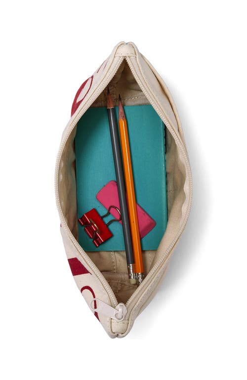 Lands' End Zipper Canvas Pouch In Multi