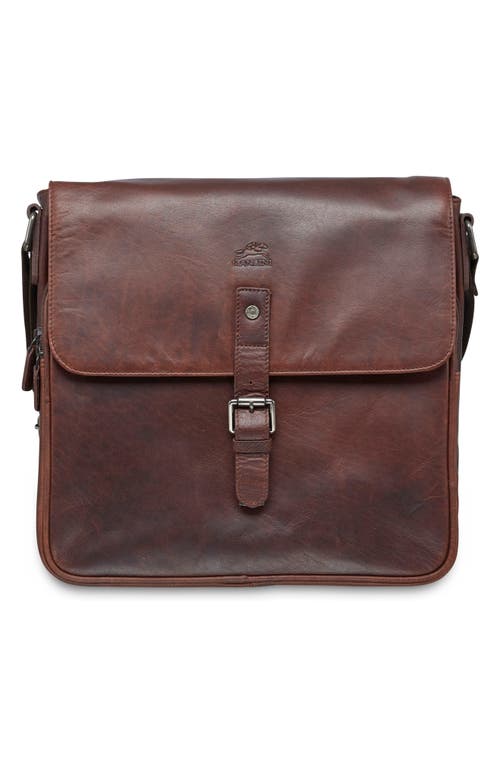 Mancini Leather Laptop Messenger Bag In Brown
