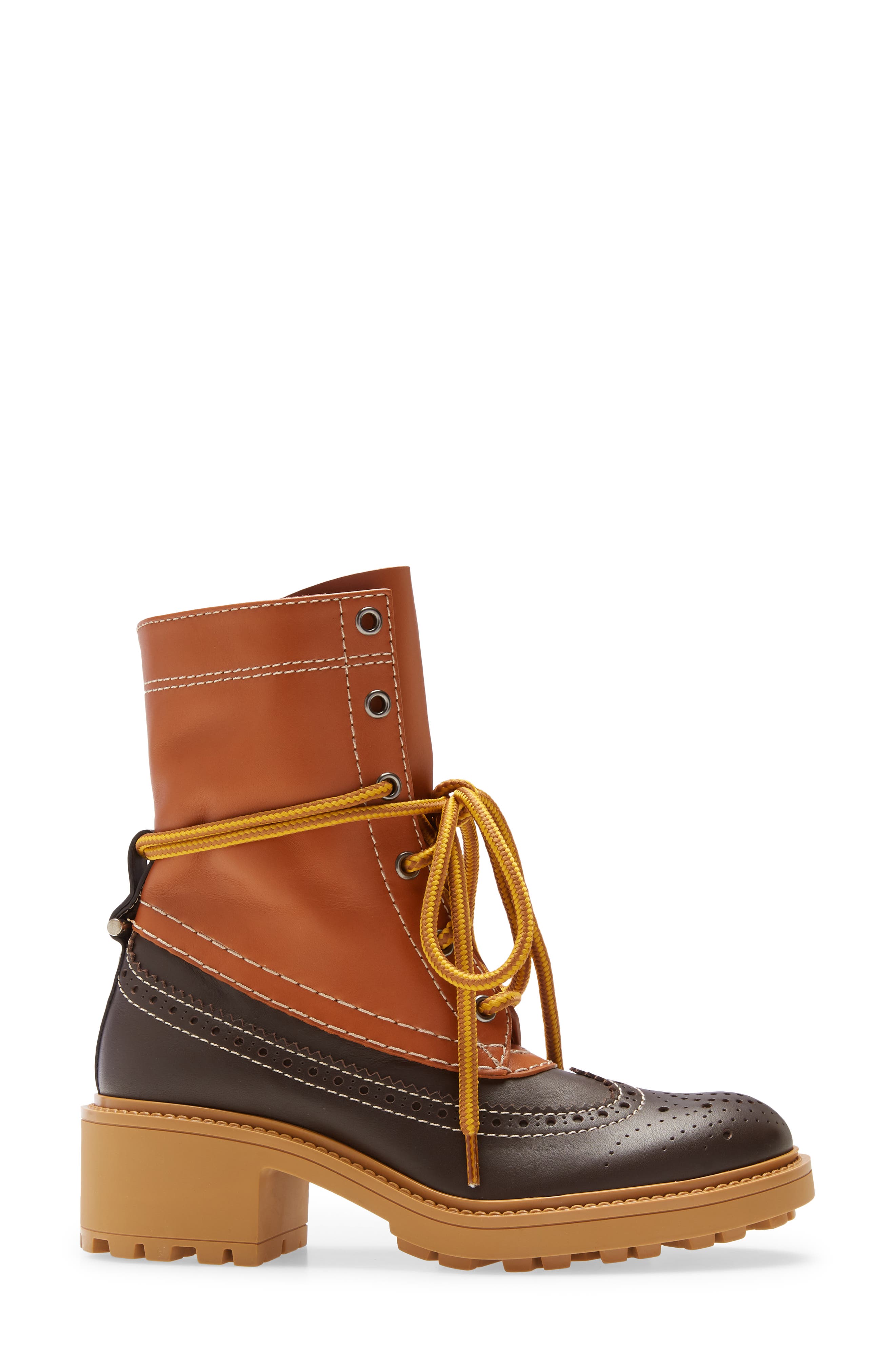 Chloé Franne Lace-Up Boot, Alternate, color, 