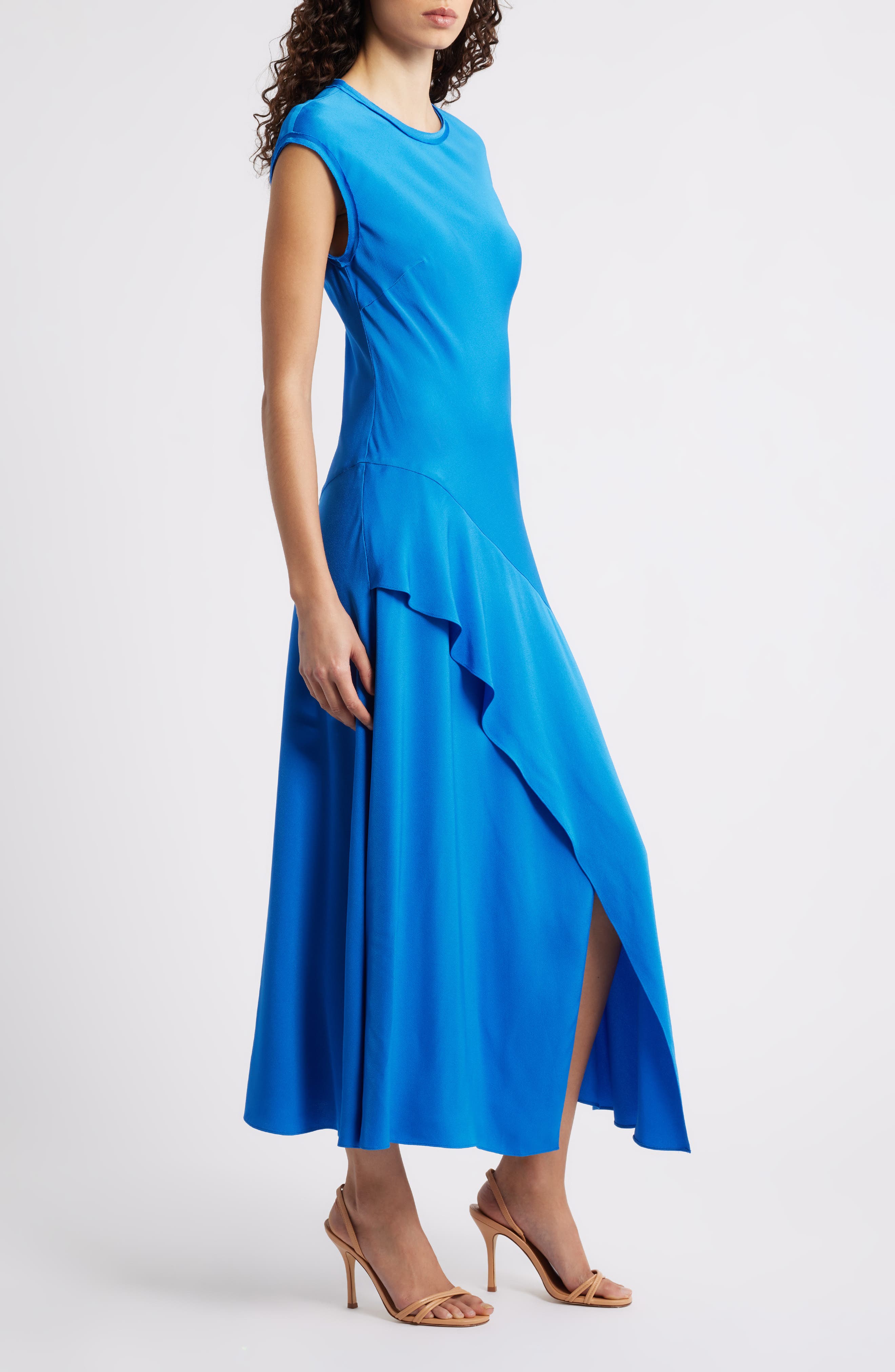 leilani blue maxi dress Azazie Floor-Length Maxi Dresses A-Line Wedding Guest Formal Dresses V Neck Ruffles Navy Black