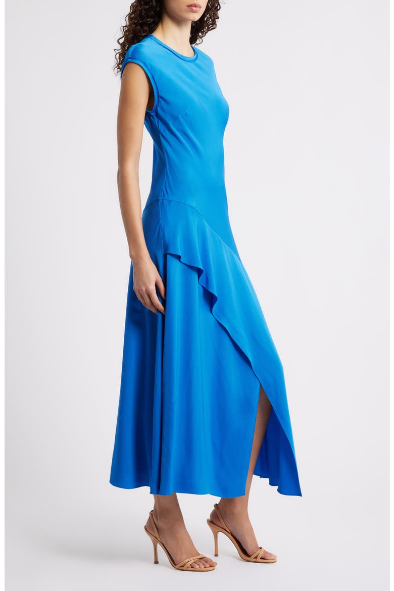 blue asymmetrical ruffle dress Charming Event Light Blue Asymmetrical Ruffled Maxi Dress