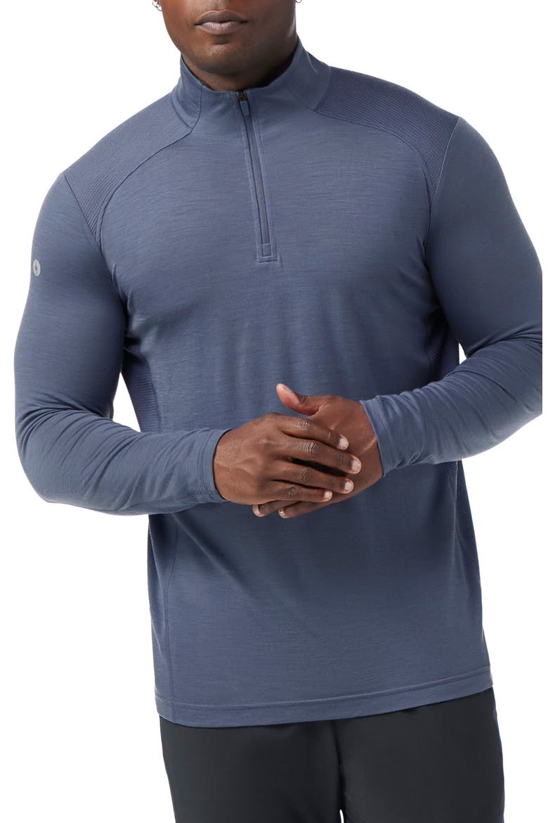 Active Mesh Performance Quarter Zip Pullover, Main, color, NIGHTFALL BLUE