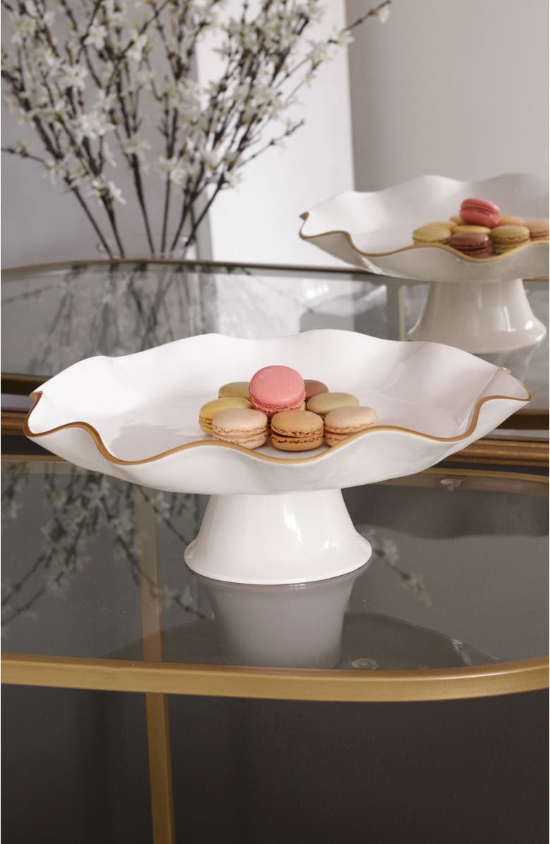 BEATRIZ BALL Collection Encanto Carola Pedestal Cake Plate, Alternate, color, Cream And White