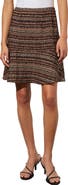 Ming Wang Ruffle Tweed Miniskirt