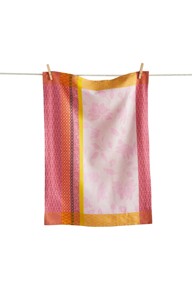 Jacqura Celine Jacquard Tea Towel Multi Cotton Everyday, Main, color, Orange