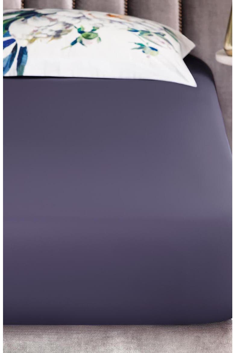 Peonia Flat Sheet, Alternate, color, Purple