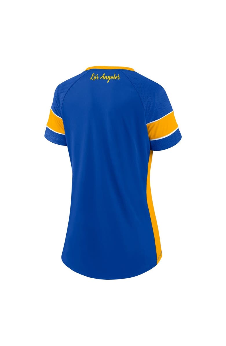 FANATICS Women's Fanatics  Royal Los Angeles Rams Athena Lace-Up Top, Alternate, color, Royal