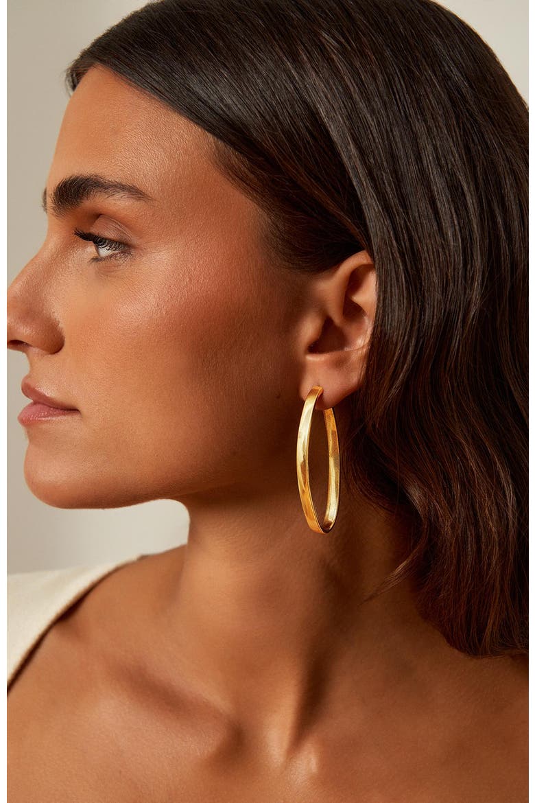 Oasis Hoop Earrings, Alternate, color, Gold
