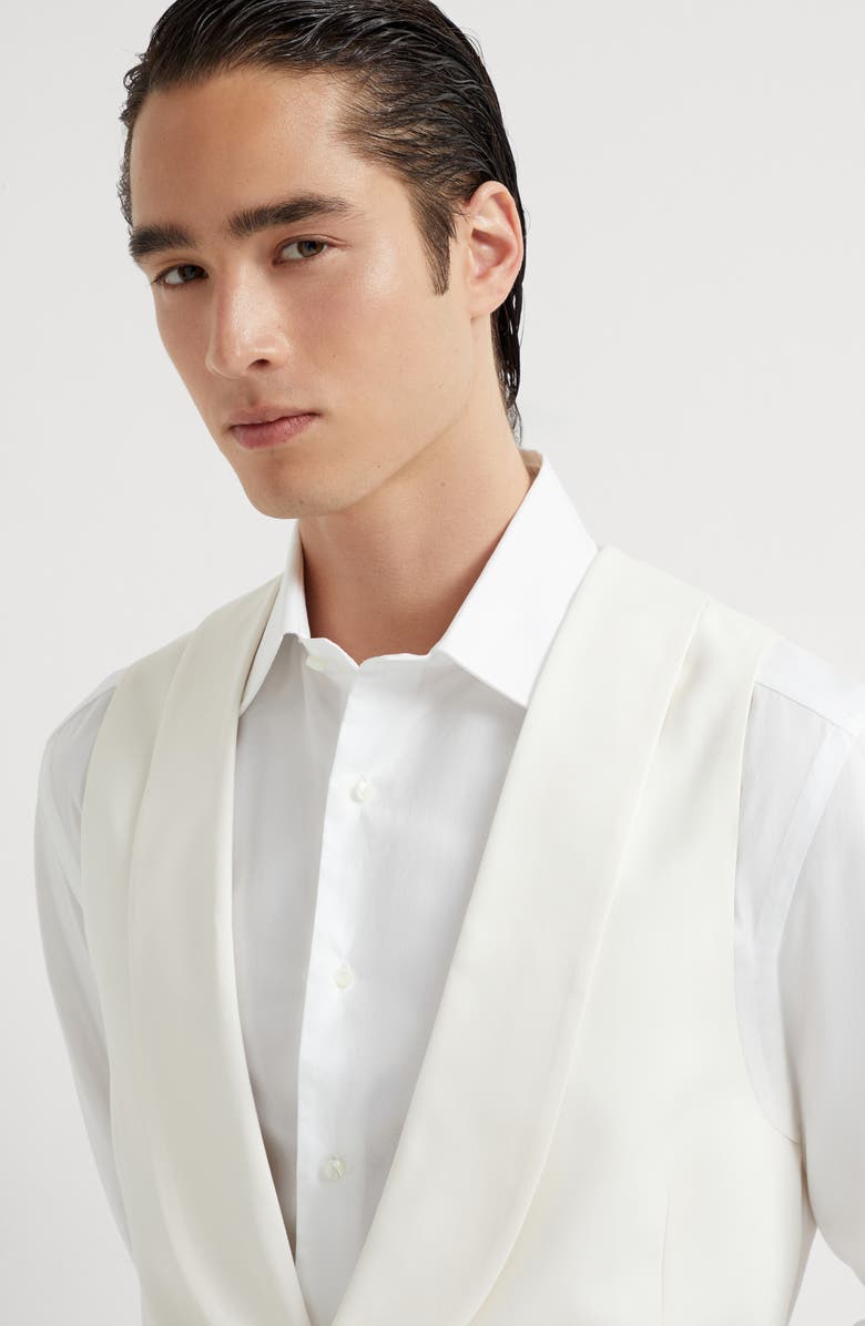 Brunello Cucinelli Waistcoat with shawl lapel, Alternate, color, 