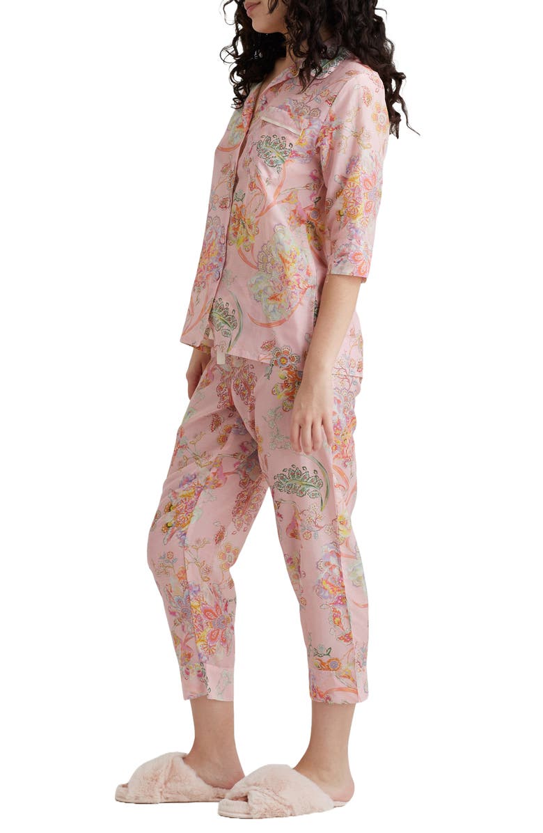 Papinelle Coco Cotton & Silk Crop Pajamas, Alternate, color, 