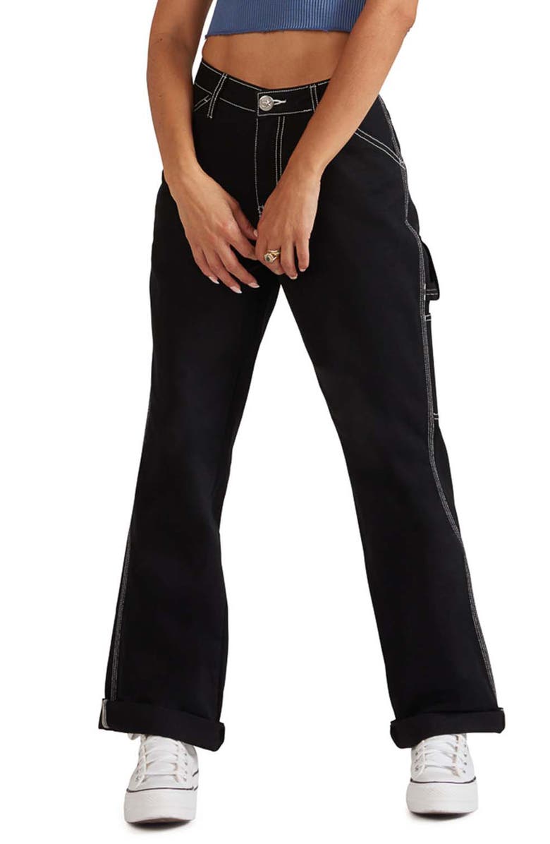 FIVESTAR GENERAL Cali High Waist Cotton Carpenter Pants, Main, color, 