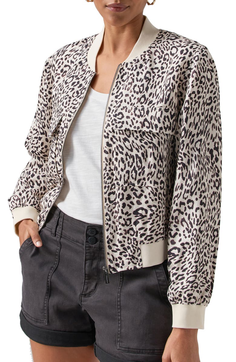 Sanctuary Eve Leopard Bomber Jacket, Main, color, 