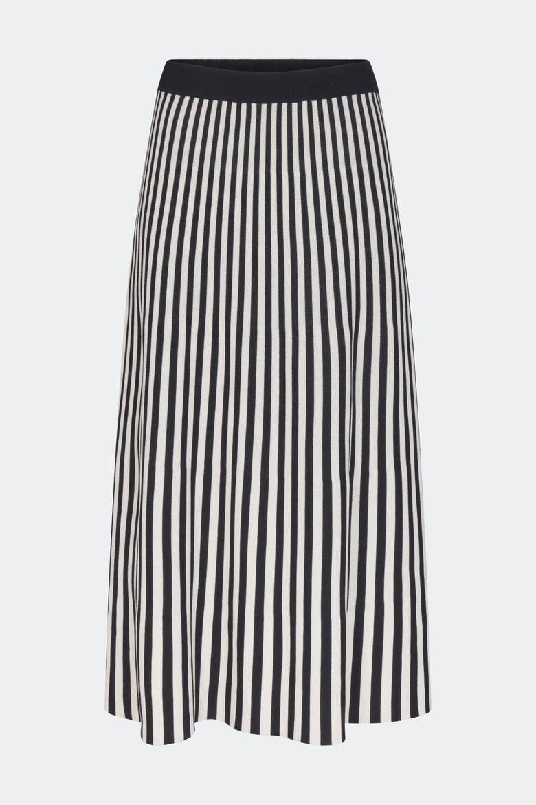 Clancy Knit Maxi Skirt, Main, color, Black/White Stripe