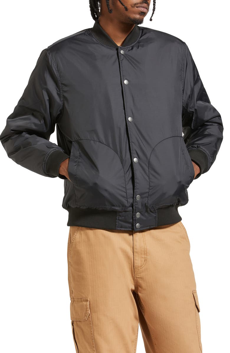 Brixton Dillinger Flight Bomber Jacket, Main, color,
