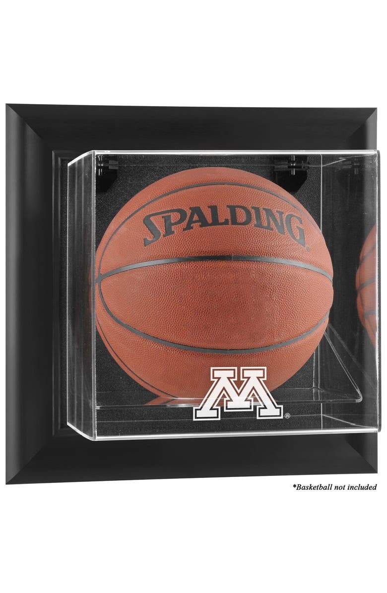 FANATICS AUTHENTIC Minnesota Golden Gophers Black Framed Wall-Mountable Basketball Display Case, Main, color, 
