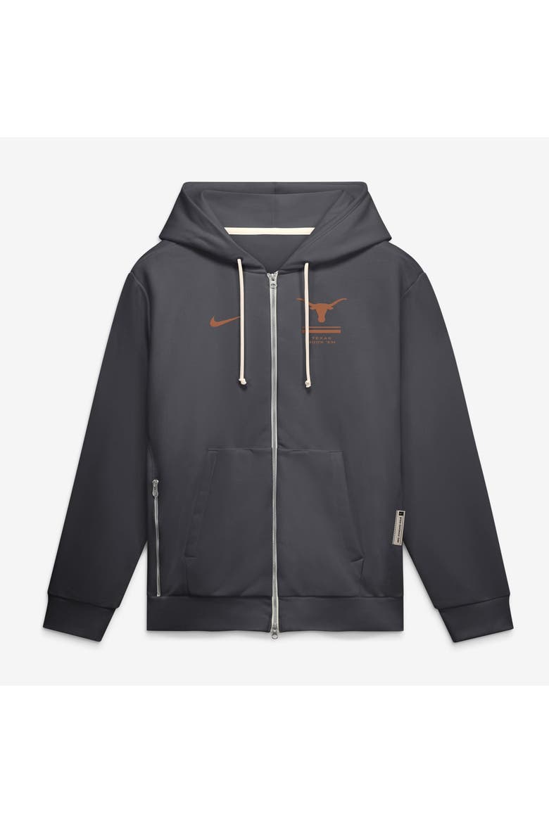 Men's Nike  Anthracite Texas Longhorns 2026 Sideline Standard Issue Dri-FIT Full-Zip Hoodie, Main, color, Anthracite