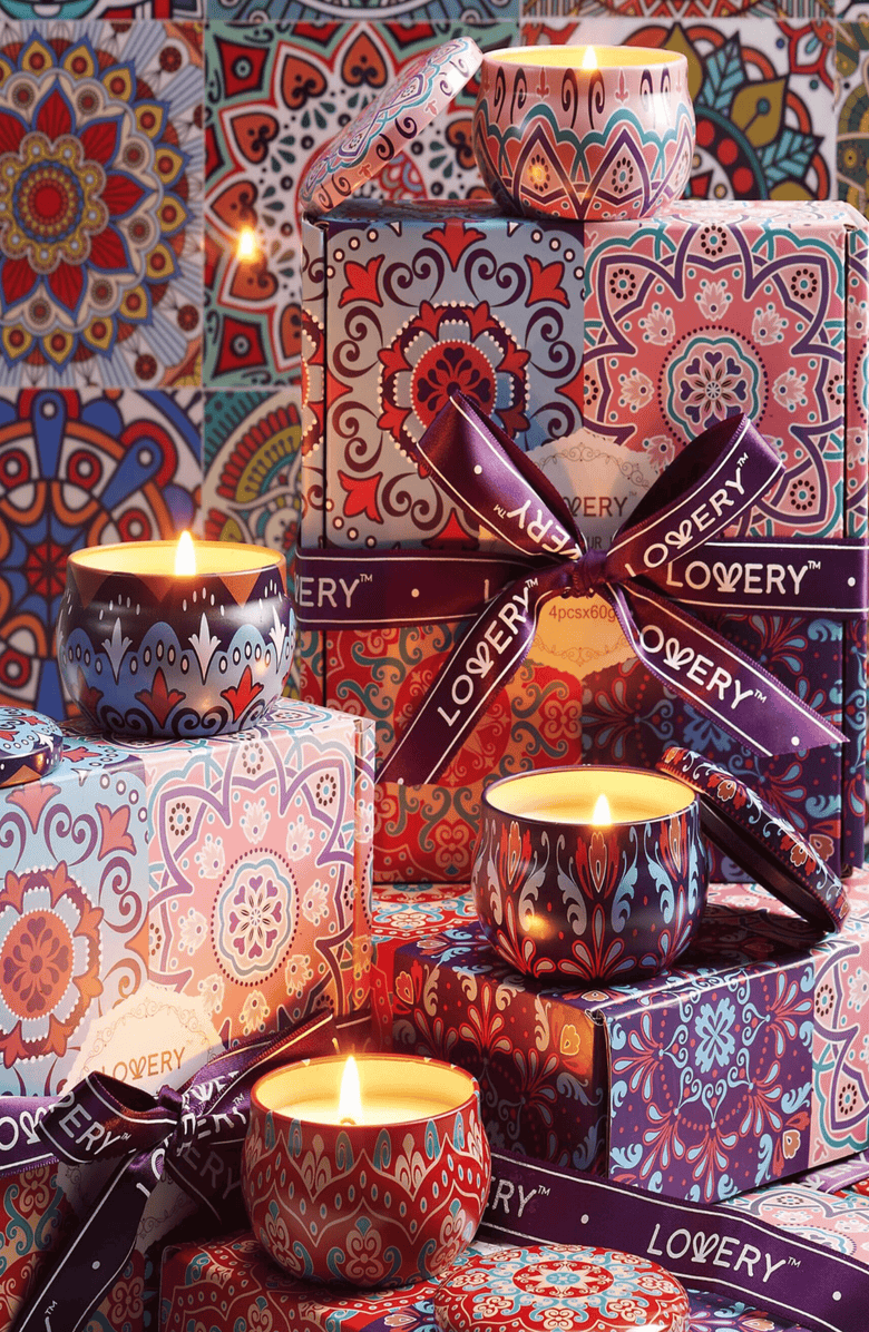 Lovery Travel Candle 4-Piece Gift Set, Alternate, color,