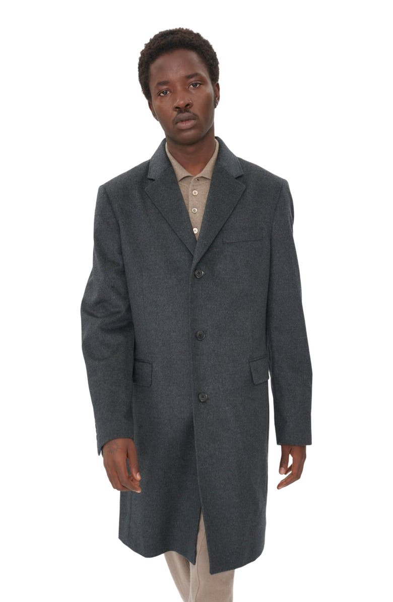 Gobi Cashmere Classic Single Breasted Coat, Alternate, color, Charcoal