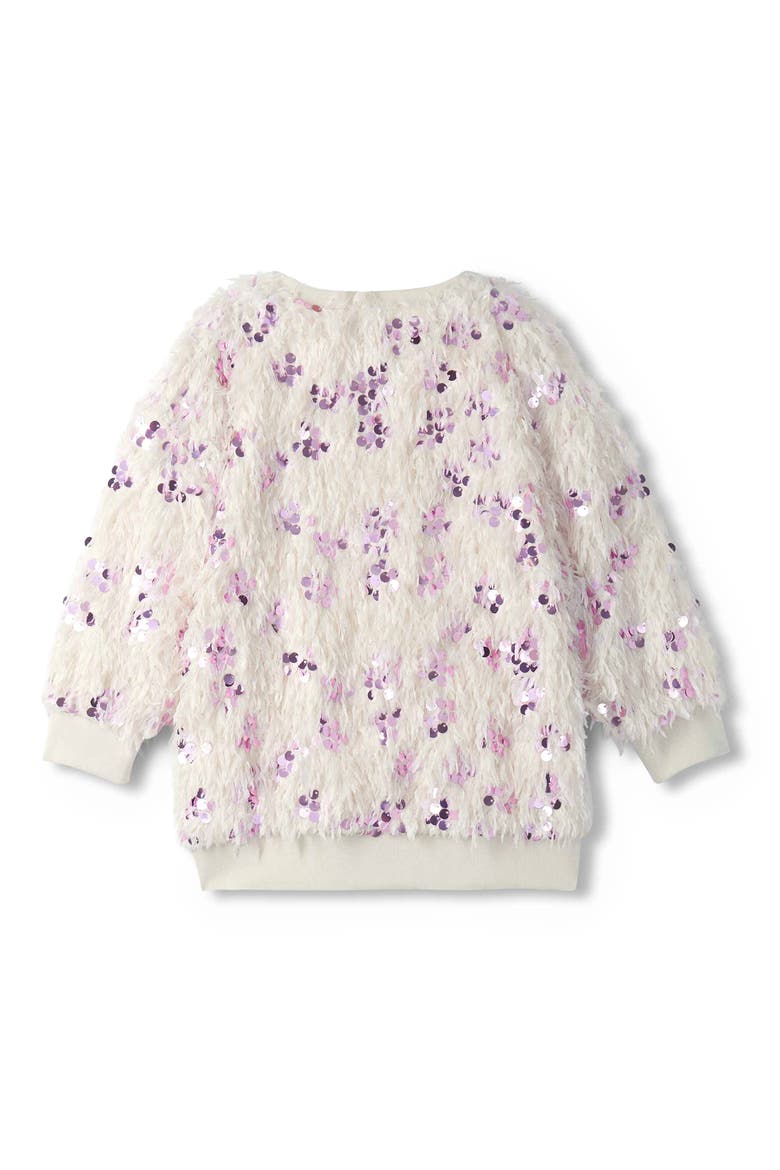 Kids' Sequin Fluffy Pullover, Alternate, color, CREAM