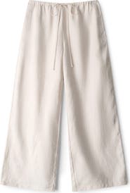 STAUD Mateo Mid Rise Linen Pants