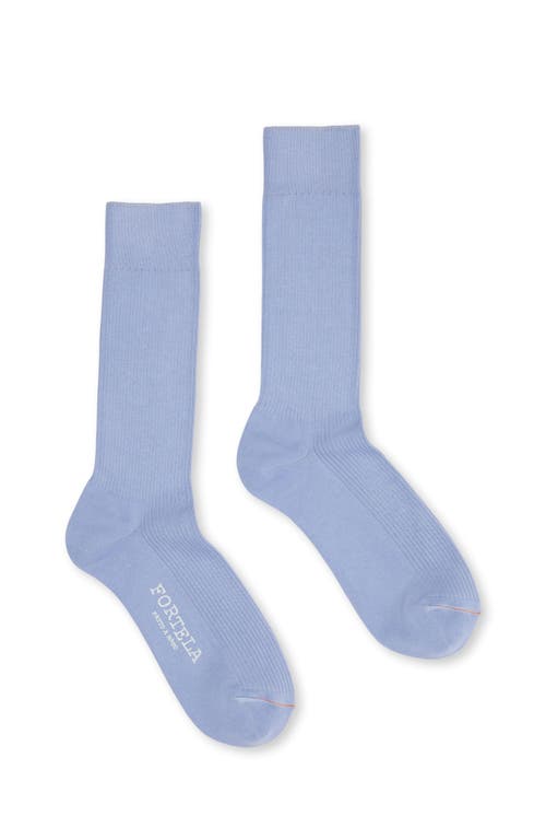 Fortela 2 Mid-length Lisle Cotton Socks In Purple