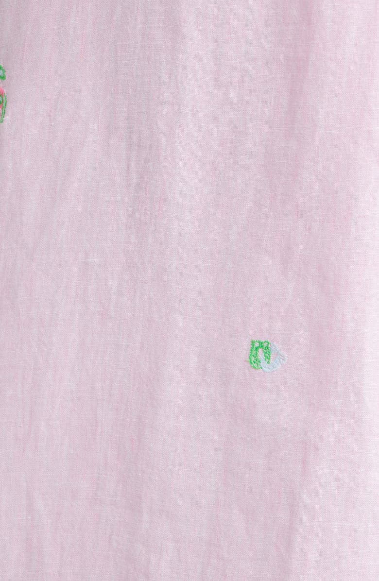 Lilly Pulitzer<sup>®</sup> Mialeigh Embroidered Linen Shift Dress, Alternate, color, Pink Derby Ditsy