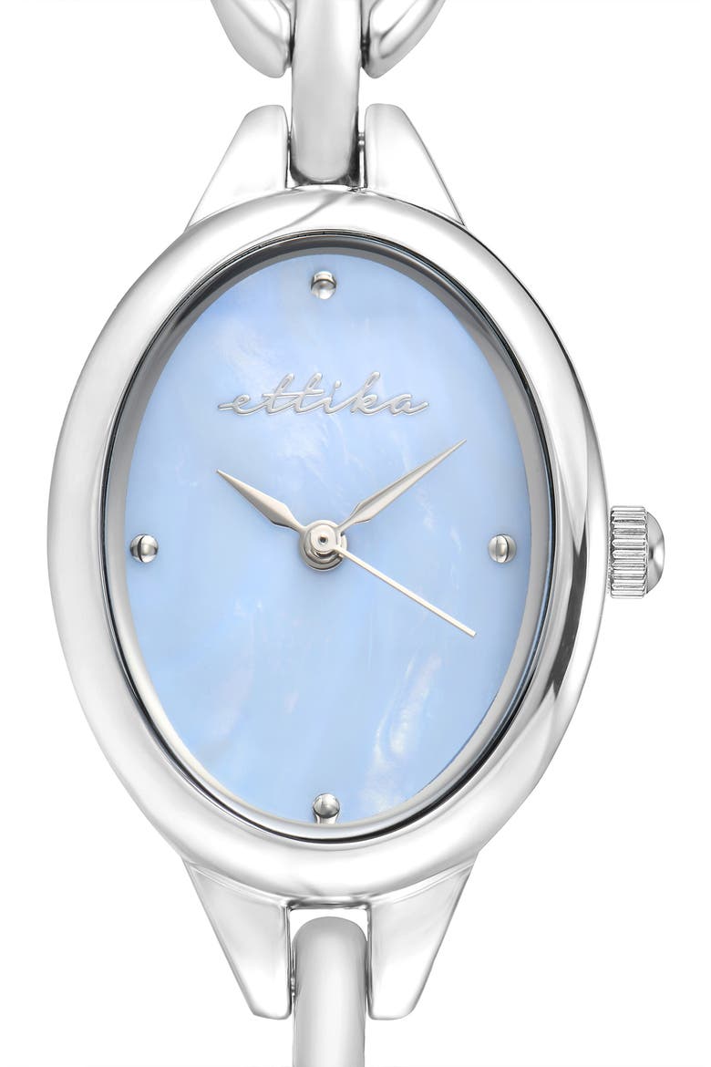 Oval Mariner Chain Watch, Alternate, color, BLUE MOP AND SILVER