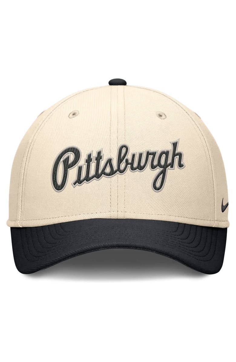 Nike Men's Nike Natural/Black Pittsburgh Pirates Statement Rise Performance Flex Hat, Alternate, color, Natural