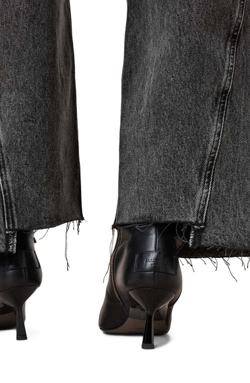 ALLSAINTS ALLSAINTS FOX FRAY HEM WIDE LEG JEANS 