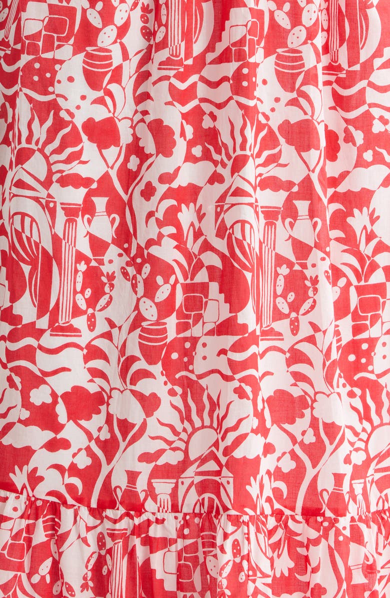 SUGARLIPS Aster Yare Smocked Cotton Midi Sundress, Alternate, color, 