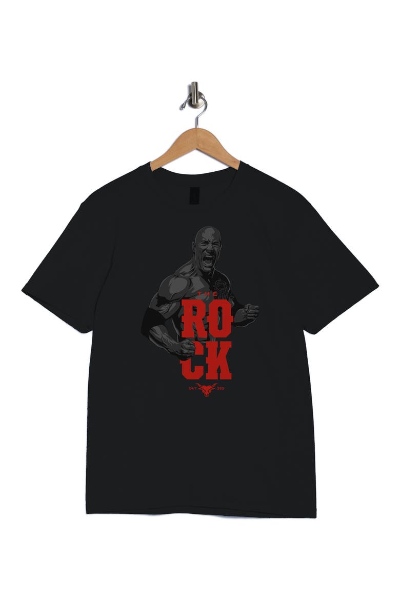 WWE Rock Graphic T-Shirt, Alternate, color, BLACK