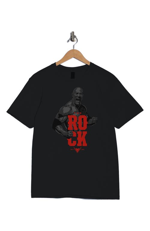 Monster Digital Wwe Rock Graphic T-shirt In Black