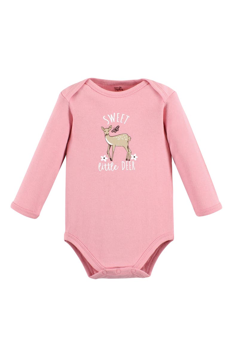 Touched by Nature Organic Long-Sleeve Bodysuit 3Pk, Alternate, color, Girl Woodland Alphabet