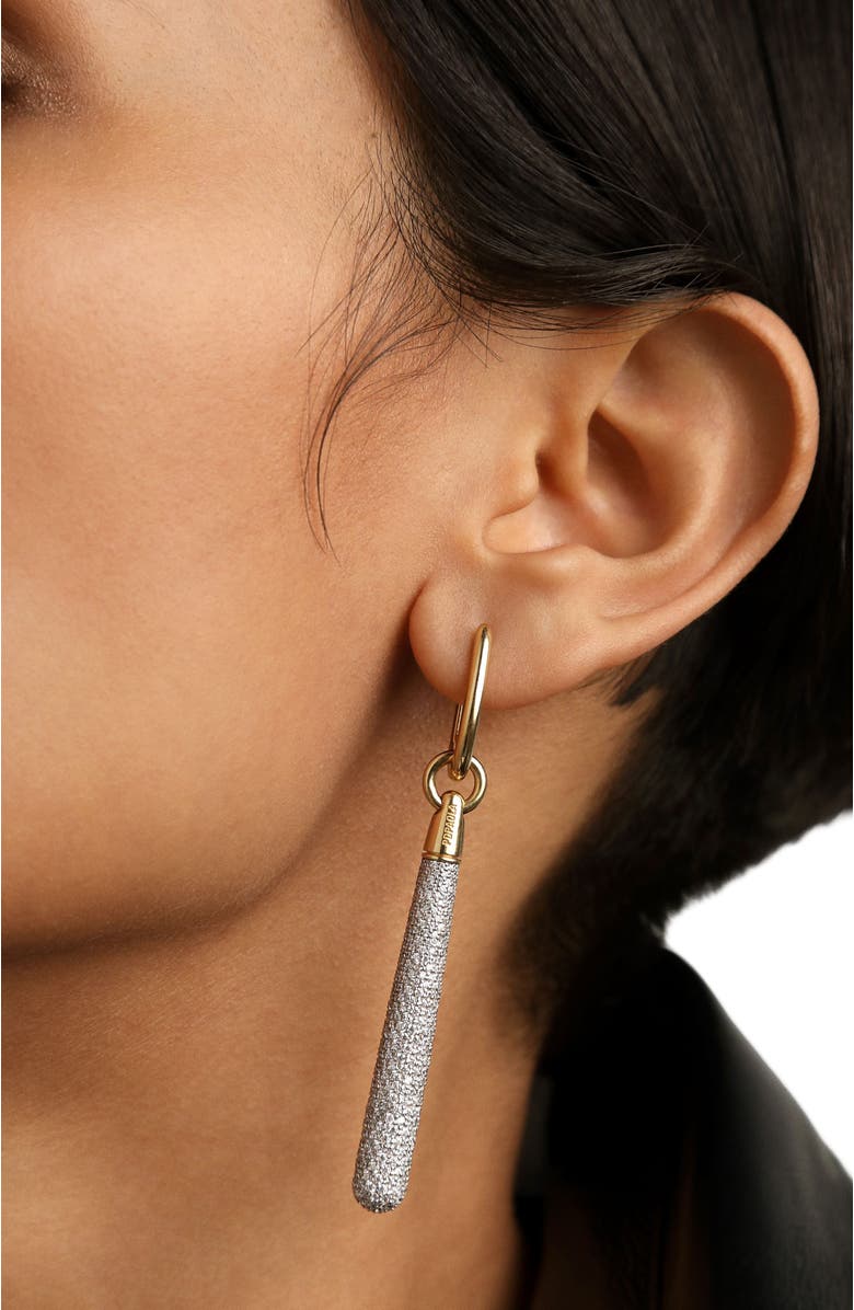 PDPAOLA Pavé Supreme Jupiter Single Hoop, Alternate, color, Gold