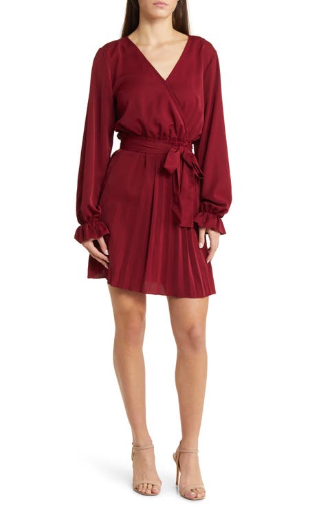 Sienna Long Sleeve Faux Wrap Dress