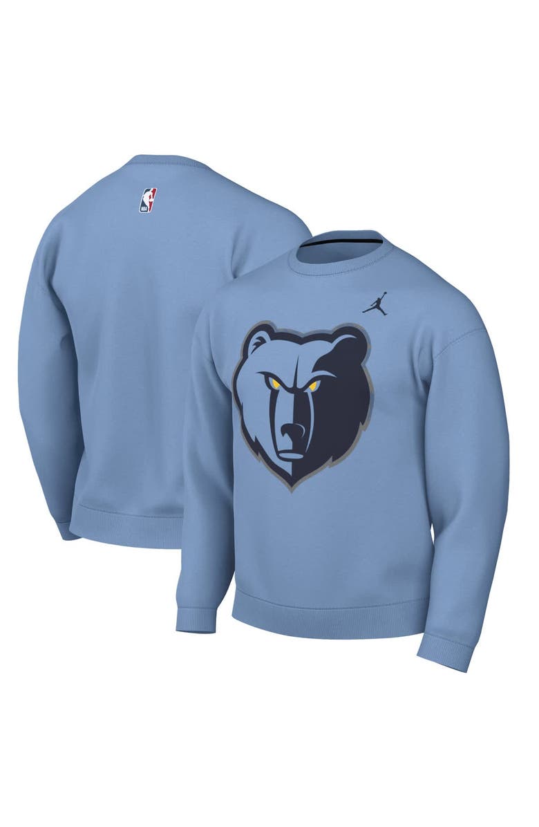 Jordan Brand Men's Jordan Brand Light Blue Memphis Grizzlies Statement Edition Sweatshirt, Main, color, Light Blue