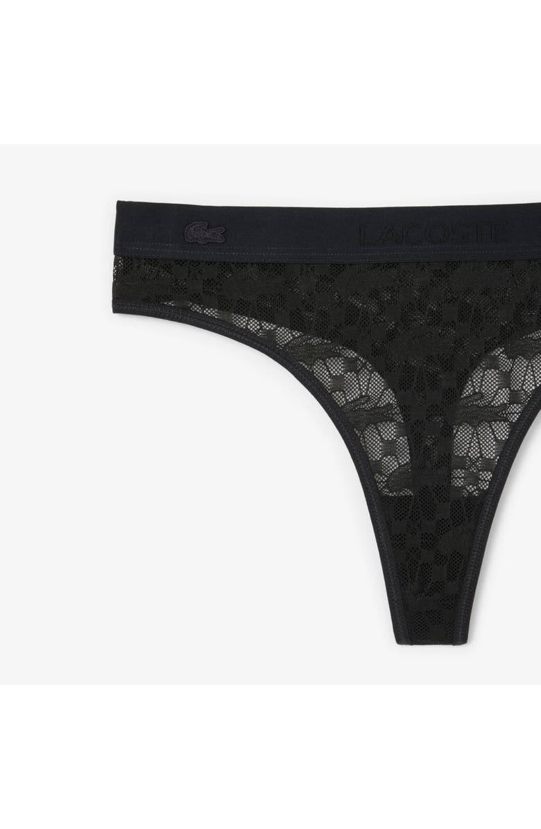 Lacoste Lace Thong, Alternate, color, Black