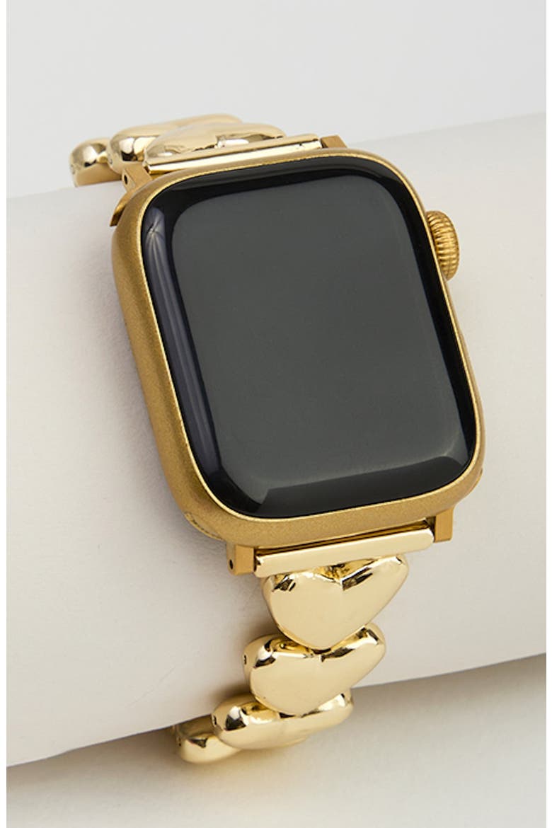Heart Chain Apple Watch® Watchband, Alternate, color, GOLD