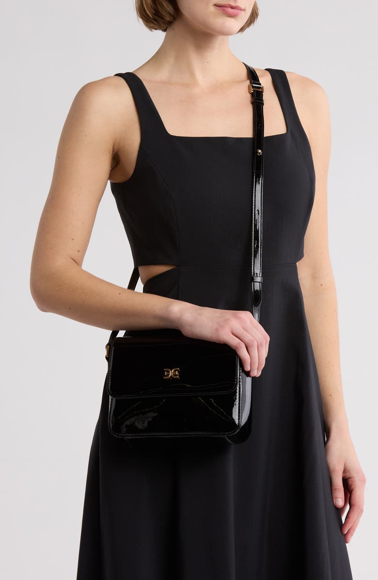 Sam Edelman Elcie Box Patent Shoulder Bag, Alternate, color,