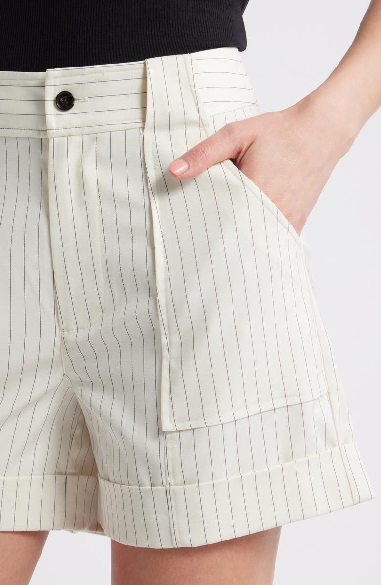 Rails Maryam Pinstripe Cargo Shorts, Alternate, color, Birch Pinstripe