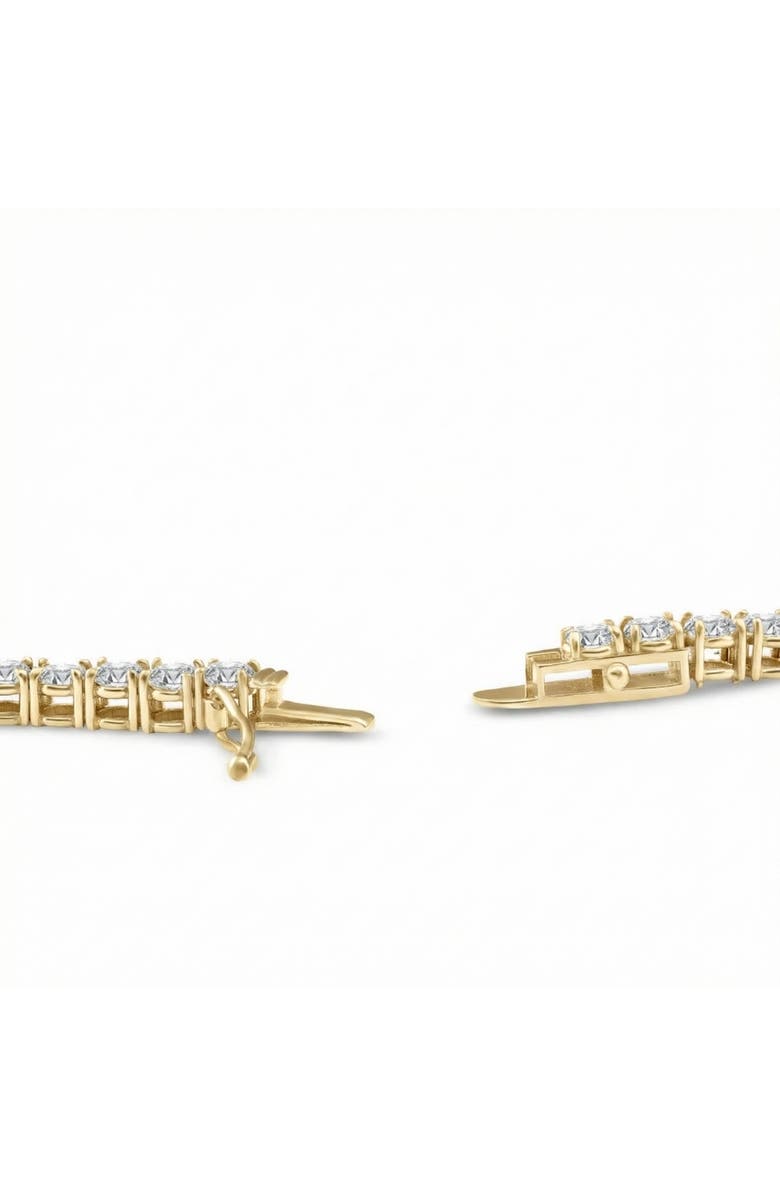 Bliss Diamond 7Ct TW Diamond Tennis Necklace 4-Prong 14k Gold 16.5" Lab Grown, Alternate, color, 14K Yellow Gold