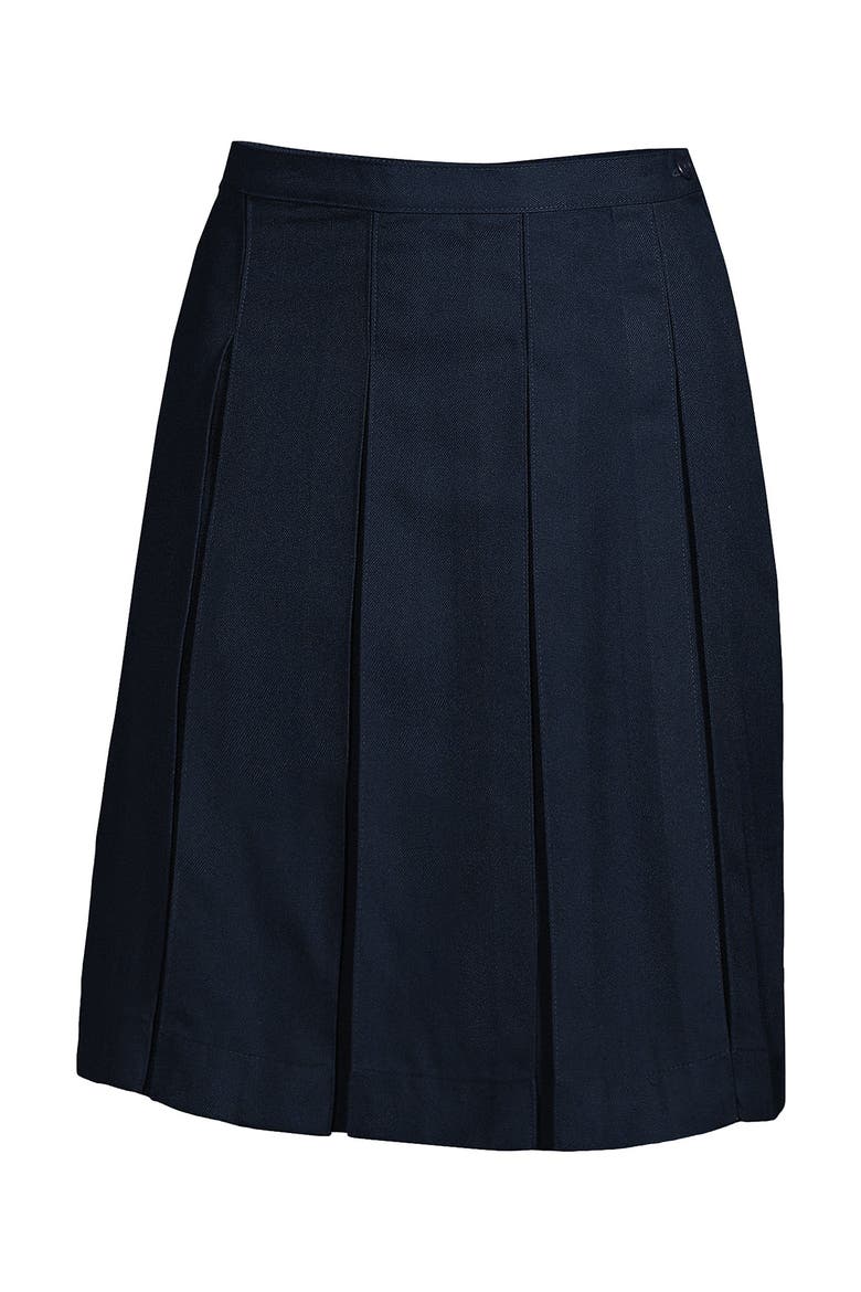 School Uniform  Solid Box Pleat Skirt Top of Knee, Alternate, color, Classic Navy