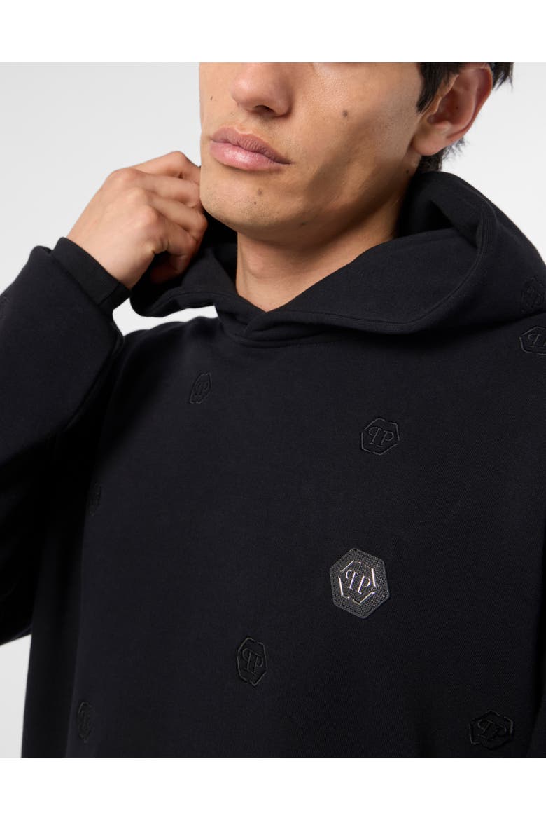 Tracksuit Joggers Monogram Embroidery Men, Alternate, color, black