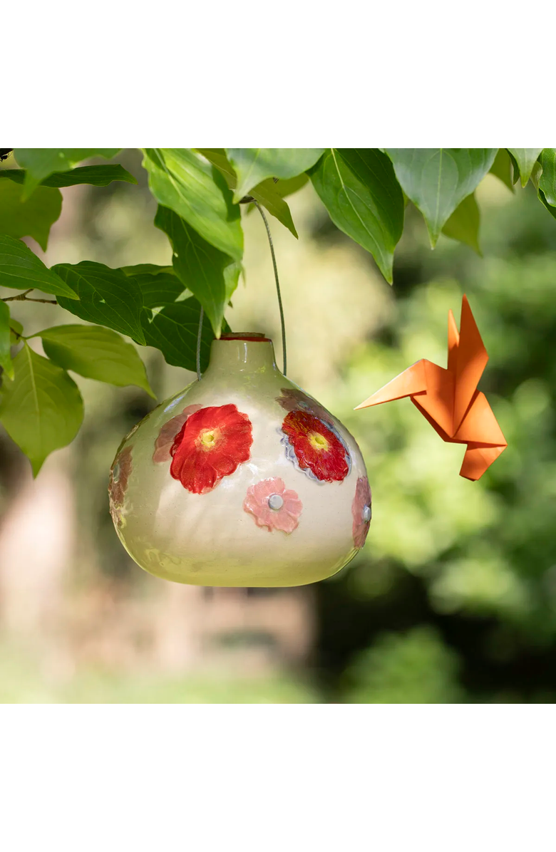 Uncommon Goods Ceramic Hummingbird Feeder, Alternate, color,