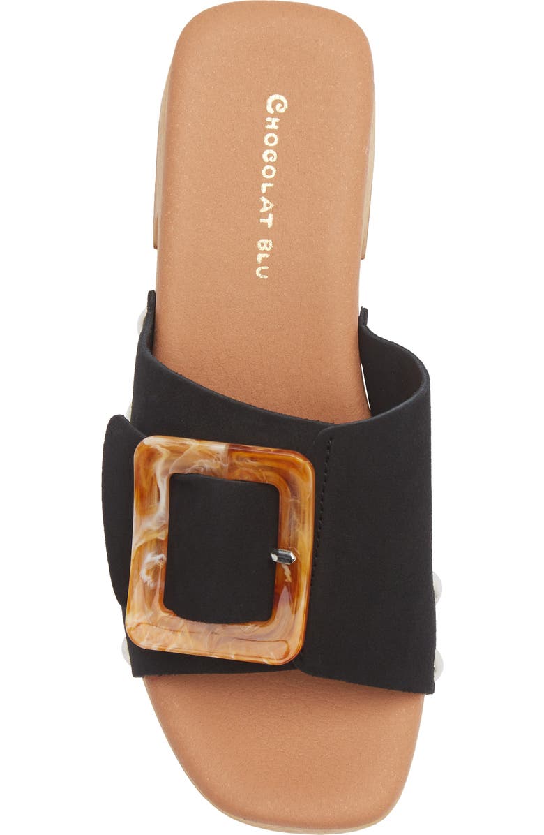 Chocolat Blu Lio Platform Slide Sandal, Alternate, color, Black Suede